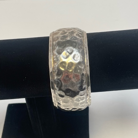 Vintage 80s Silver Bangle Bracelet - Picture 1 of 5